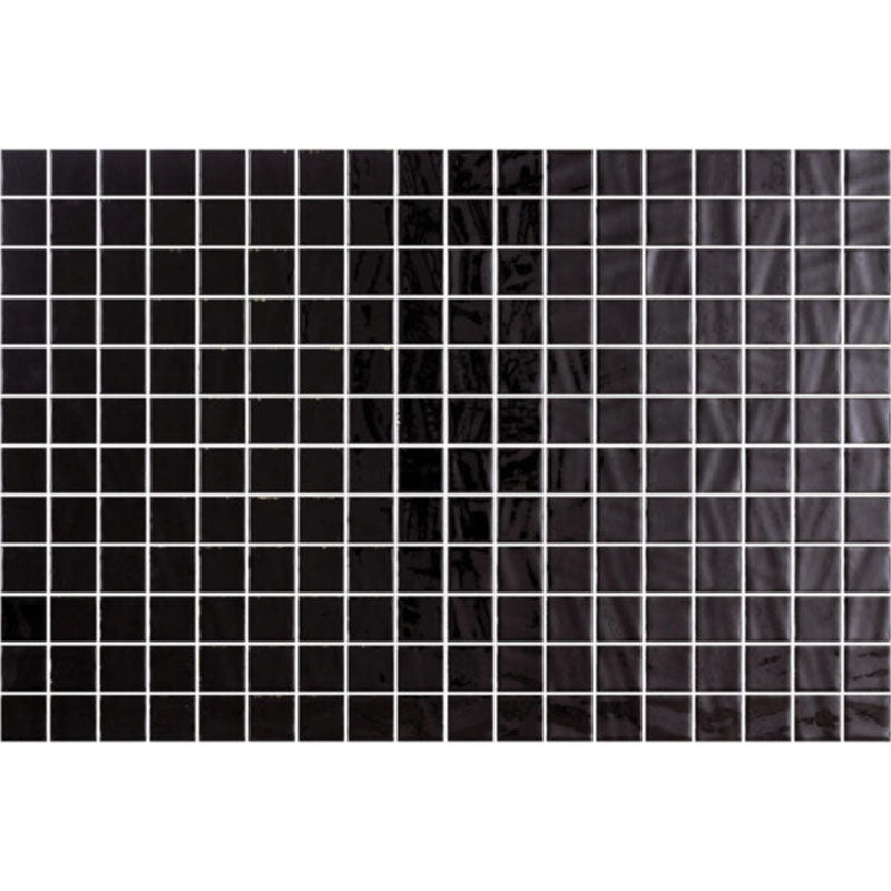 Onix Lisa Black Gloss Glass Mosaic Tile 310x467mm Sheet (25x25mm Chip Piece)