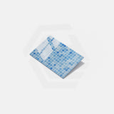 Onix Nieve Azul Celeste Gloss Glass Mosaic Tile 310x467mm Sheet (25x25mm Chip Piece)