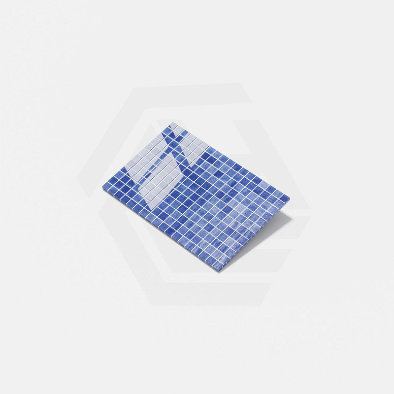 Onix Nieve Azul Cielo Gloss Glass Mosaic Tile 310x467mm Sheet (25x25mm Chip Piece)