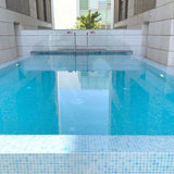 Onix Nieve Azul Claro Gloss Glass Mosaic Tile 310x467mm Sheet (25x25mm Chip Piece)