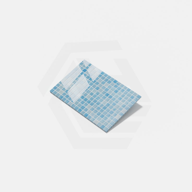 Onix Nieve Azul Claro Gloss Glass Mosaic Tile 310x467mm Sheet (25x25mm Chip Piece)