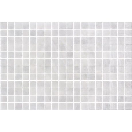 Onix Nieve Gris Gloss Glass Mosaic Tile 310x467mm Sheet (25x25mm Chip Piece)