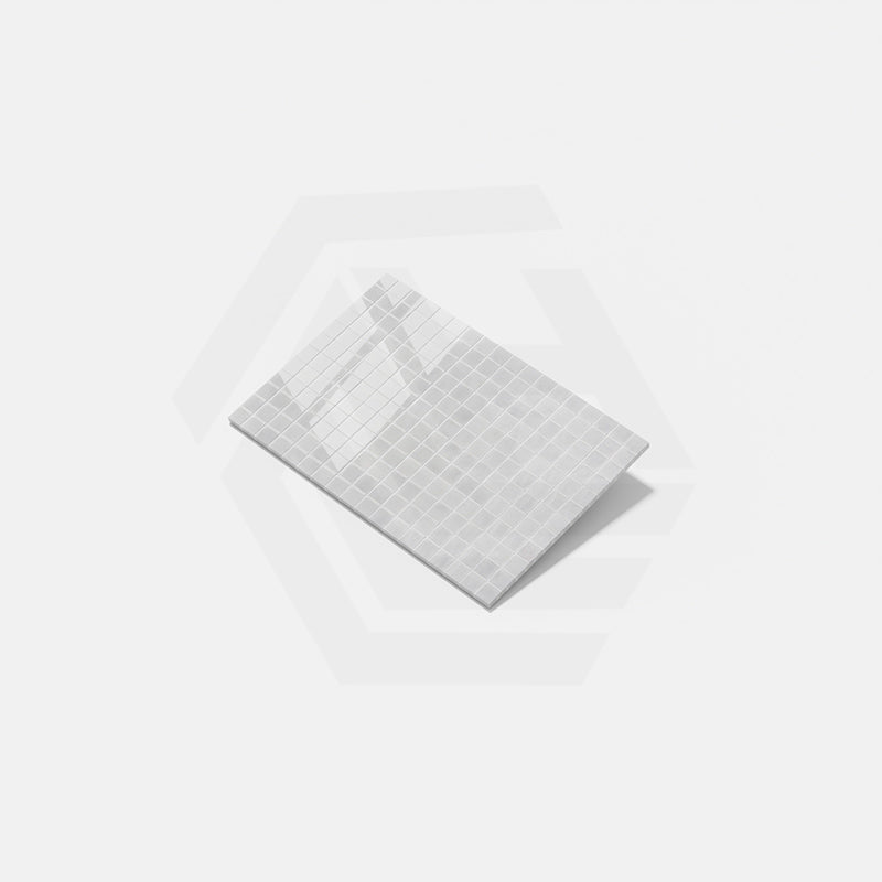 Onix Nieve Gris Gloss Glass Mosaic Tile 310x467mm Sheet (25x25mm Chip Piece)