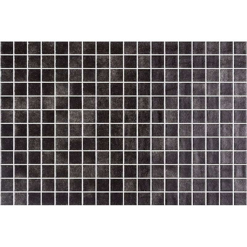 Onix Nieve Negro Gloss Glass Mosaic Tile 310x467mm Sheet (25x25mm Chip Piece)