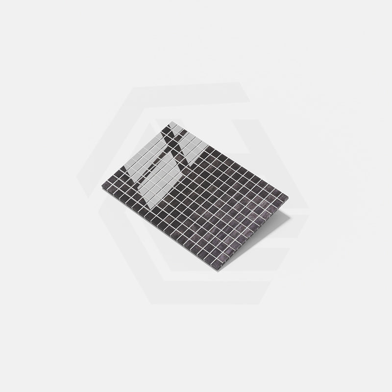 Onix Nieve Negro Gloss Glass Mosaic Tile 310x467mm Sheet (25x25mm Chip Piece)