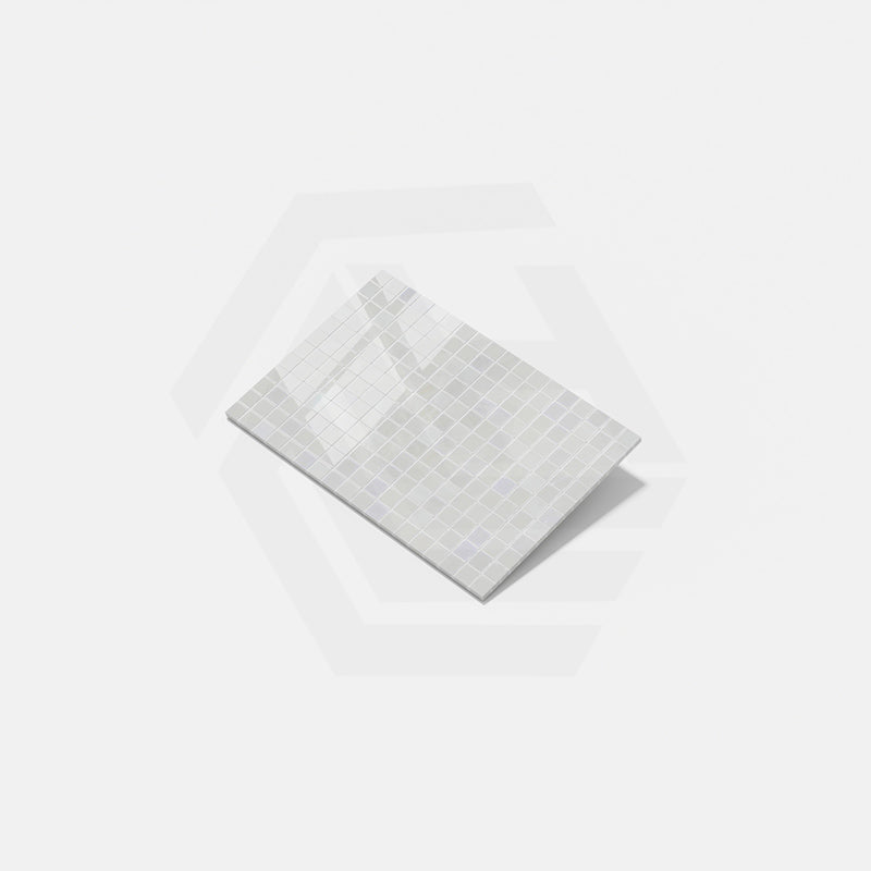 Onix Opalo Blanco Gloss Glass Mosaic Tile 310x467mm Sheet (25x25mm Chip Piece)