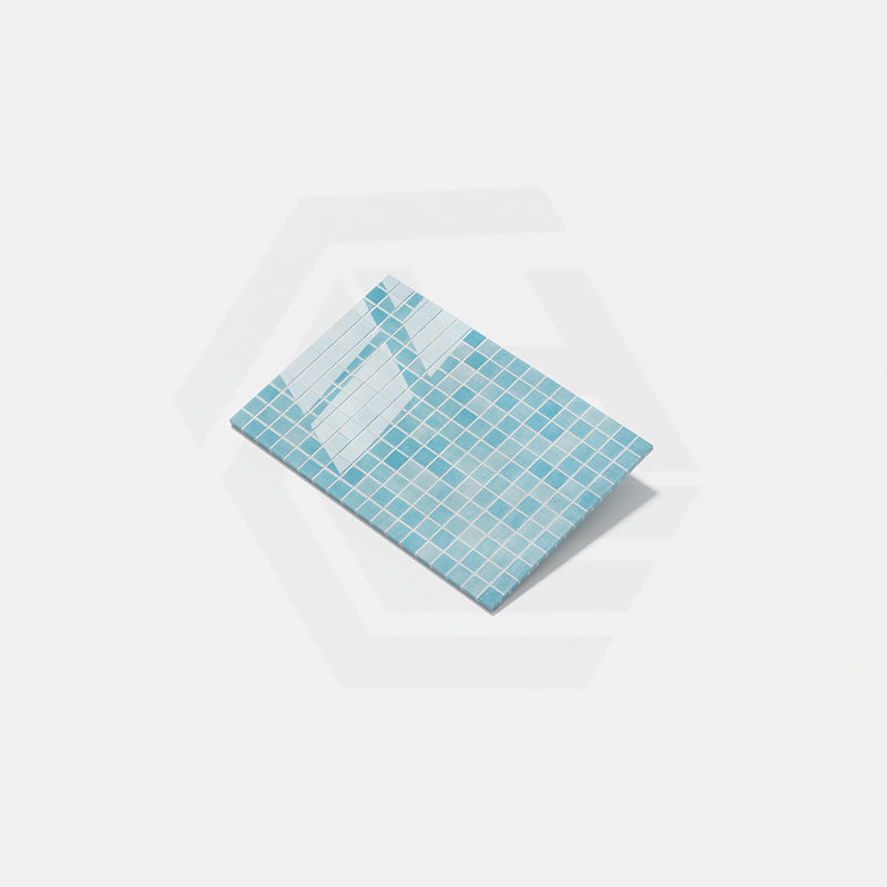 Onix Nieve Aguamarina Gloss Glass Mosaic Tile 310x467mm Sheet (25x25mm Chip Piece)