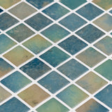 Onix Vanguard Lake Blend Gloss Glass Mosaic Tile 310x467mm Sheet (25x25mm Chip Size)