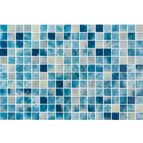 Onix Vanguard Bluestone Blend Gloss Glass Mosaic Tile 310x467mm Sheet (25x25mm Chip Size)