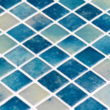 Onix Vanguard Bluestone Blend Gloss Glass Mosaic Tile 310x467mm Sheet (25x25mm Chip Size)