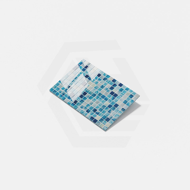 Onix Vanguard Bluestone Blend Gloss Glass Mosaic Tile 310x467mm Sheet (25x25mm Chip Size)