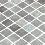Onix Vanguard Quartz Grey Gloss Glass Mosaic Tile 310x467mm Sheet (25x25mm Chip Size)