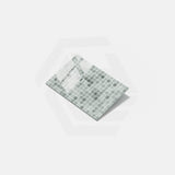 Onix Vanguard Quartz Grey Gloss Glass Mosaic Tile 310x467mm Sheet (25x25mm Chip Size)
