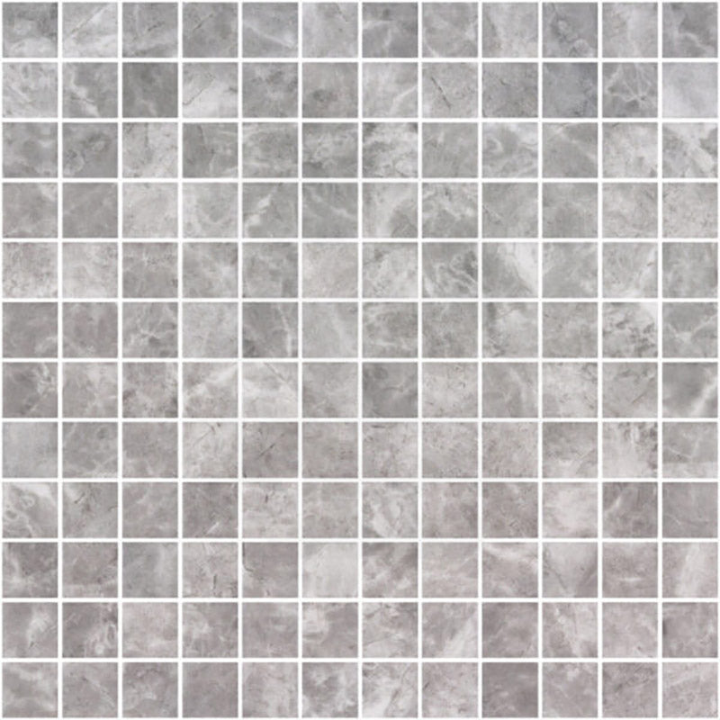 Onix Eco Stone Nero Silver Matte Glass Mosaic Tile 310x310mm Sheet (25x25mm Chip Piece)