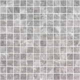 Onix Eco Stone Nero Silver Matte Glass Mosaic Tile 310x310mm Sheet (25x25mm Chip Piece)
