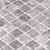 Onix Eco Stone Nero Silver Matte Glass Mosaic Tile 310x310mm Sheet (25x25mm Chip Piece)