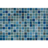 Onix Vanguard Forest Blue Gloss Glass Mosaic Tile 310x467mm Sheet (25x25mm Chip Size)