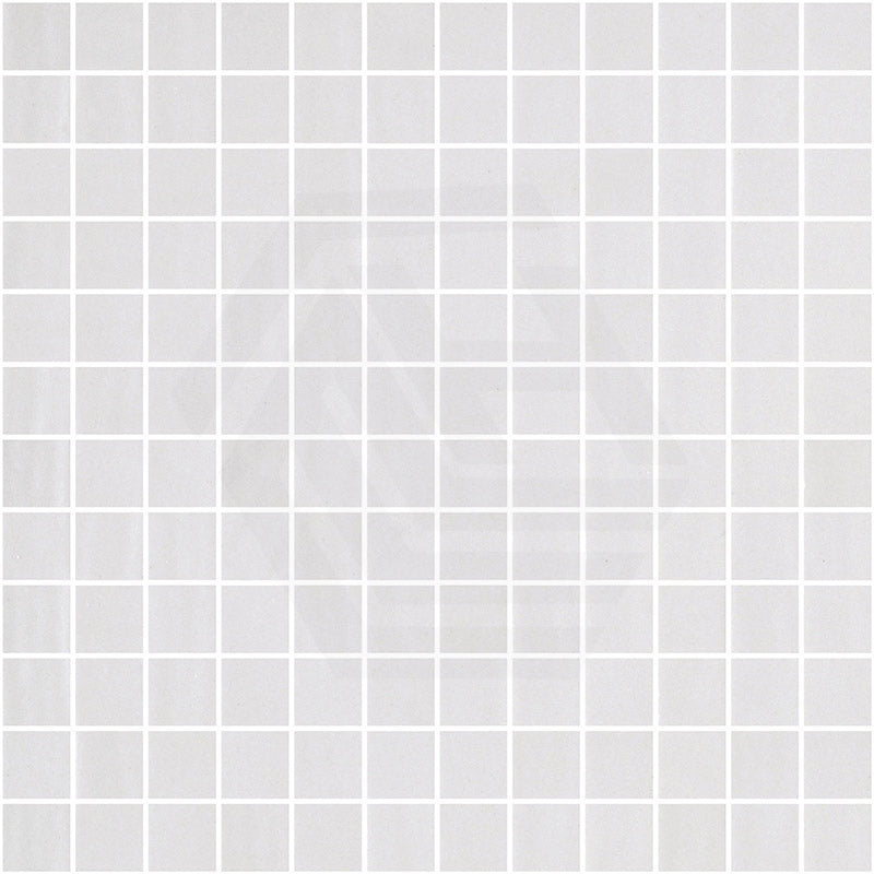 Onix Natureglass White Matte Glass Mosaic Tile 311x467mm Sheet (25x25mm Chip Piece)