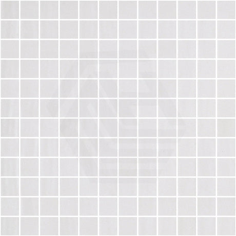 Onix Natureglass White Matte Glass Mosaic Tile 311x467mm Sheet (25x25mm Chip Piece)