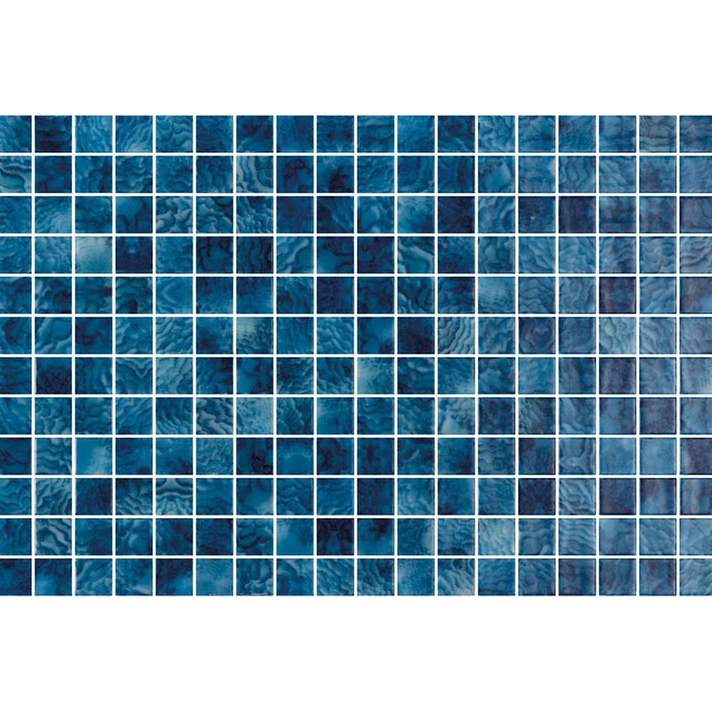 Onix Vanguard Arrecife Blue Gloss Glass Mosaic Tile 310x467mm Sheet (25x25mm Chip Size)