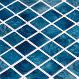 Onix Vanguard Arrecife Blue Gloss Glass Mosaic Tile 310x467mm Sheet (25x25mm Chip Size)