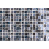 Onix Vanguard Arrecife Irdis Grey Gloss Glass Mosaic Tile 310x467mm Sheet (25x25mm Chip Size)