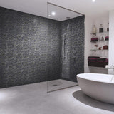 Onix Vanguard Arrecife Irdis Grey Gloss Glass Mosaic Tile 310x467mm Sheet (25x25mm Chip Size)