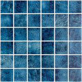 Onix Penta Arrecife Blue Gloss Glass Mosaic Tile 310×310mm Sheet (50x50mm Chip Piece)