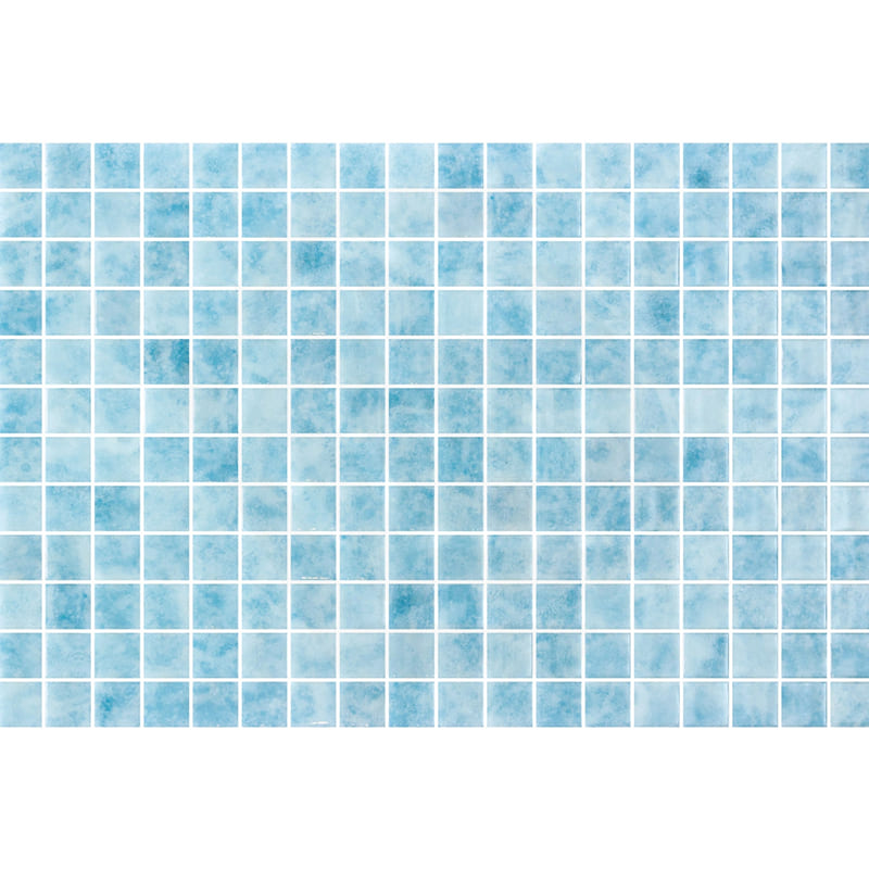 Onix Vanguard Ios Blue Gloss Glass Mosaic Tile 310x467mm Sheet (25x25mm Chip Size)