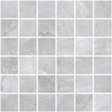 Onix Penta Greige Matte Glass Mosaic Tile 310×310mm Sheet (50x50mm Chip Piece)