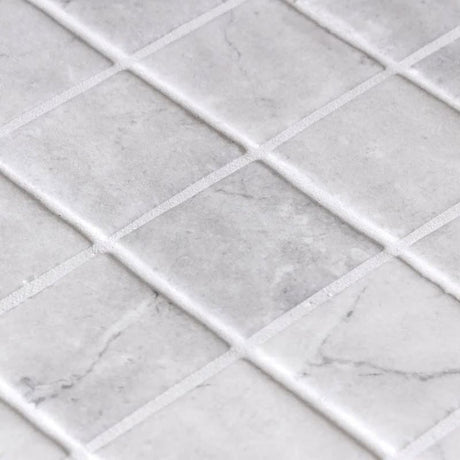 Onix Penta Greige Matte Glass Mosaic Tile 310×310mm Sheet (50x50mm Chip Piece)