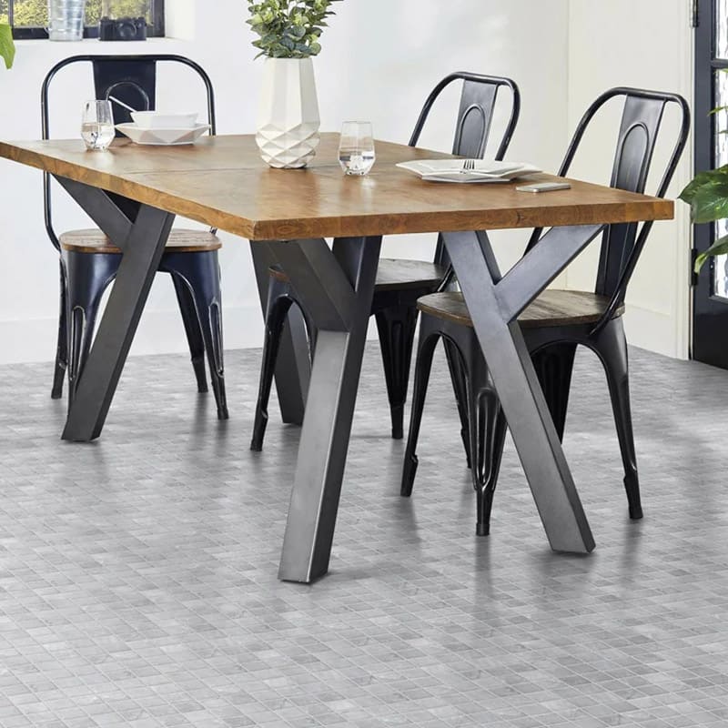 Onix Penta Greige Matte Glass Mosaic Tile 310×310mm Sheet (50x50mm Chip Piece)