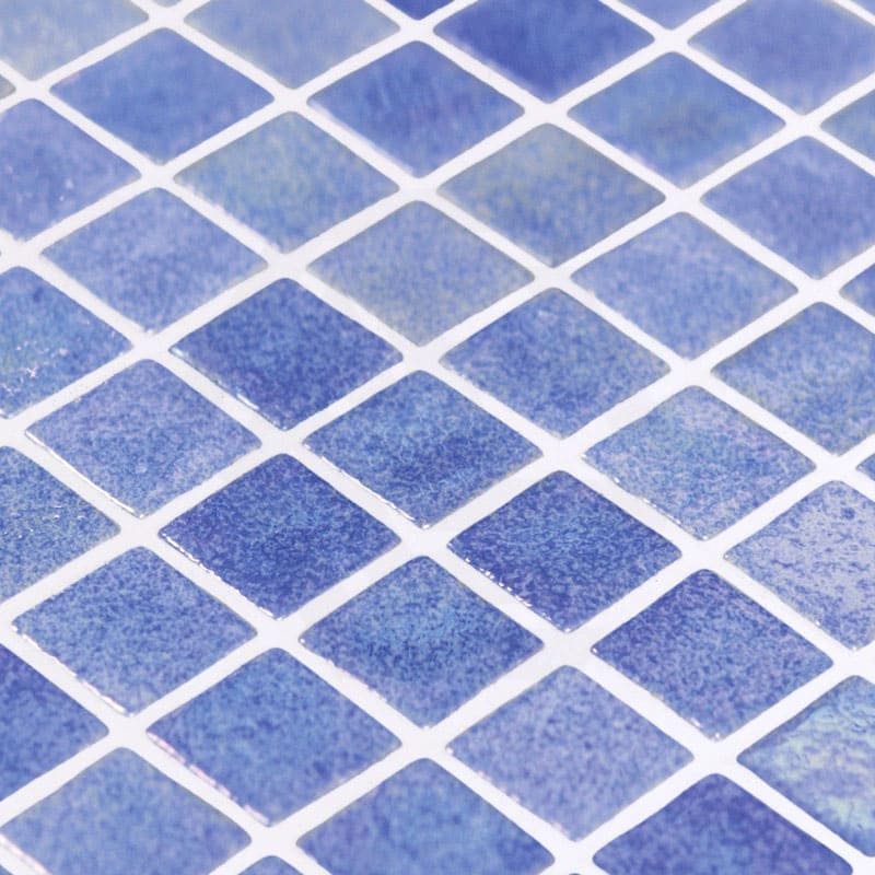 Onix Opalescent Azul Cielo Gloss Glass Mosaic Tile 310x467mm Sheet (25x25mm Chip Piece)