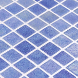 Onix Opalescent Azul Cielo Gloss Glass Mosaic Tile 310x467mm Sheet (25x25mm Chip Piece)