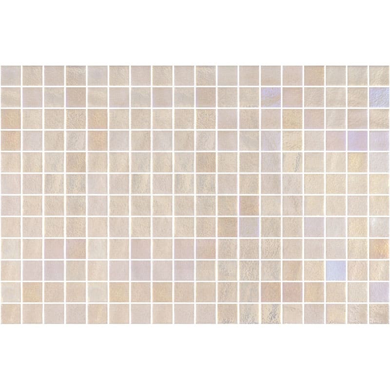 Onix Opalescent Beige Dot Gloss Glass Mosaic Tile 310x467mm Sheet (25x25mm Chip Piece)
