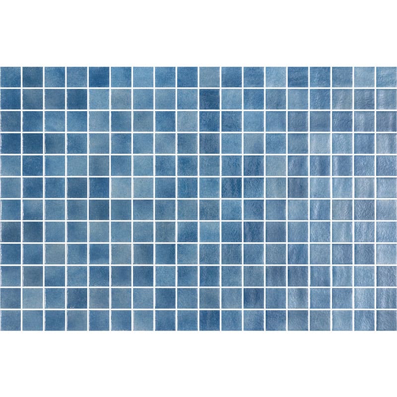 Onix Nieve Azul Medio Gloss Glass Mosaic Tile 310x467mm Sheet (25x25mm Chip Piece)
