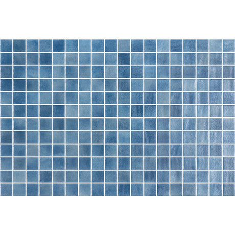 Onix Nieve Azul Medio Gloss Glass Mosaic Tile 310x467mm Sheet (25x25mm Chip Piece)
