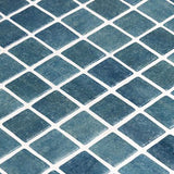 Onix Nieve Turquesa Gloss Glass Mosaic Tile 310x467mm Sheet (25x25mm Chip Piece)