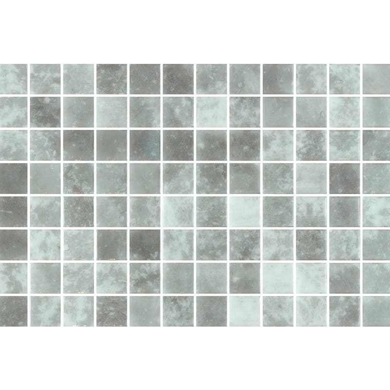 Onix Vanguard Quartz Grey Matte Glass Mosaic Tile 310x467mm Sheet (25x25mm Chip Size)