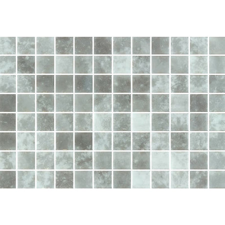Onix Vanguard Quartz Grey Matte Glass Mosaic Tile 310x467mm Sheet (25x25mm Chip Size)