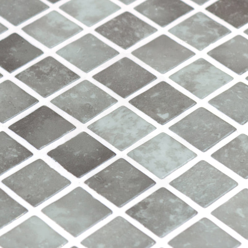 Onix Vanguard Quartz Grey Matte Glass Mosaic Tile 310x467mm Sheet (25x25mm Chip Size)