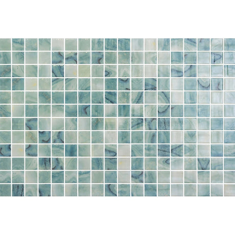 Onix Vanguard Lungomare Gloss Glass Mosaic Tile 310x467mm Sheet (25x25mm Chip Size)