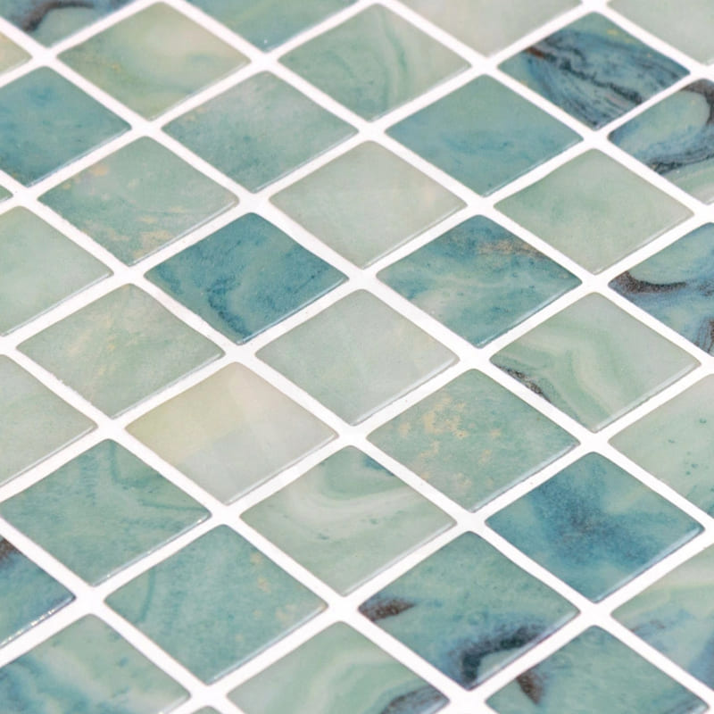 Onix Vanguard Lungomare Gloss Glass Mosaic Tile 310x467mm Sheet (25x25mm Chip Size)