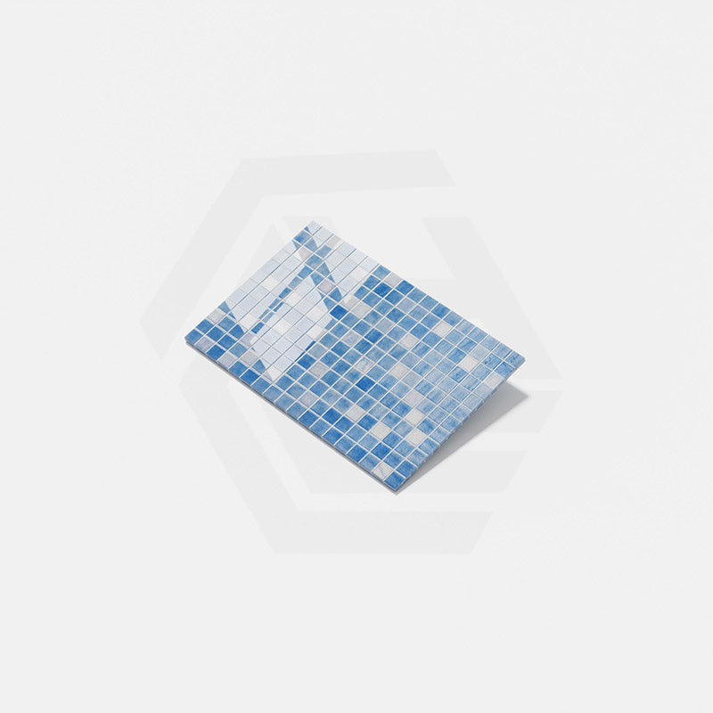 Onix Opalescent Opalite Azul Celeste Gloss Glass Mosaic Tile 310x467mm Sheet (25x25mm Chip Piece)
