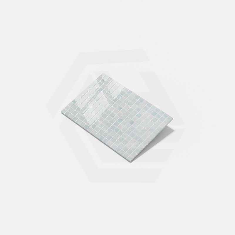 Onix Nieve Verde Light Gloss Glass Mosaic Tile 310x467mm Sheet (25x25mm Chip Piece)
