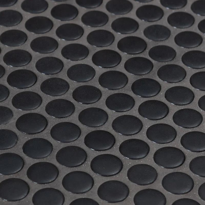 Onix Penny Natureglass Black Matte Glass Mosaic Tile 287x284mm Sheet (19x19mm Chip Size)
