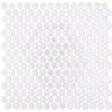 Onix Penny Opalo White Gloss Glass Mosaic Tile 287x284mm Sheet (19x19mm Chip Size)