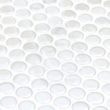 Onix Penny Opalo White Gloss Glass Mosaic Tile 287x284mm Sheet (19x19mm Chip Size)