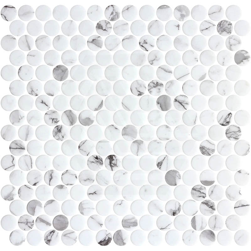 Onix Penny Fosco Matte Glass Mosaic Tile 287x284mm Sheet (19x19mm Chip Size)