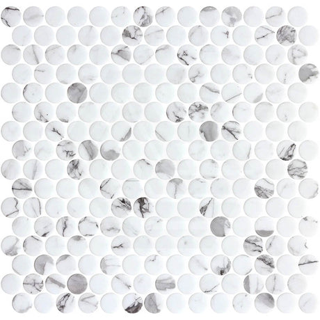 Onix Penny Fosco Matte Glass Mosaic Tile 287x284mm Sheet (19x19mm Chip Size)